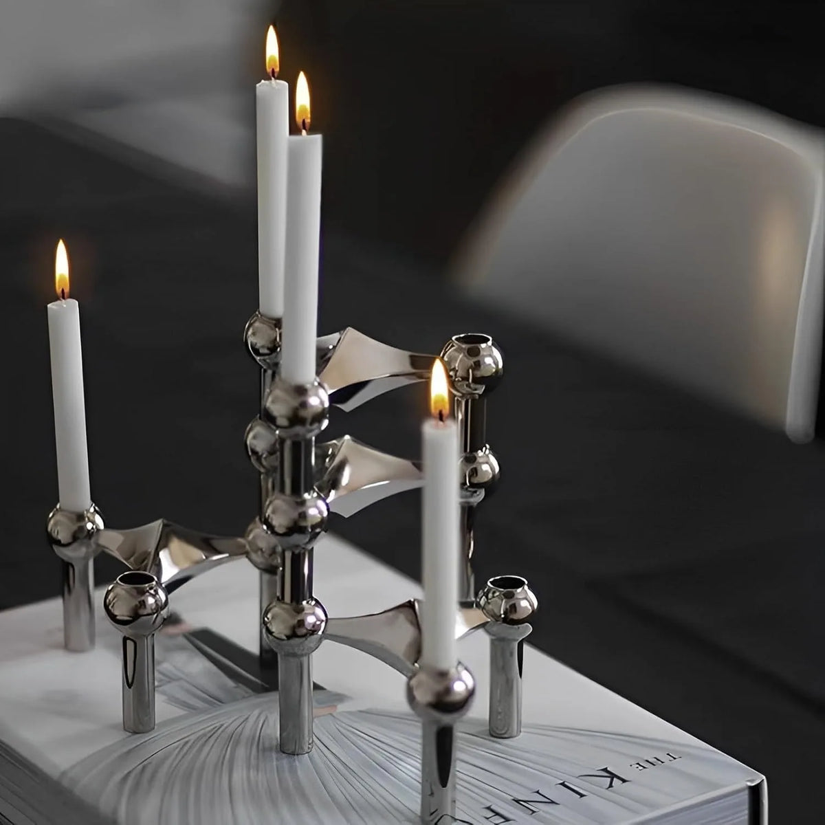 Modular Metal Candle Holder Interconnectable Geometric Candelabra for Stick Skinny Home Dining Table Decor Wedding Centerpiece