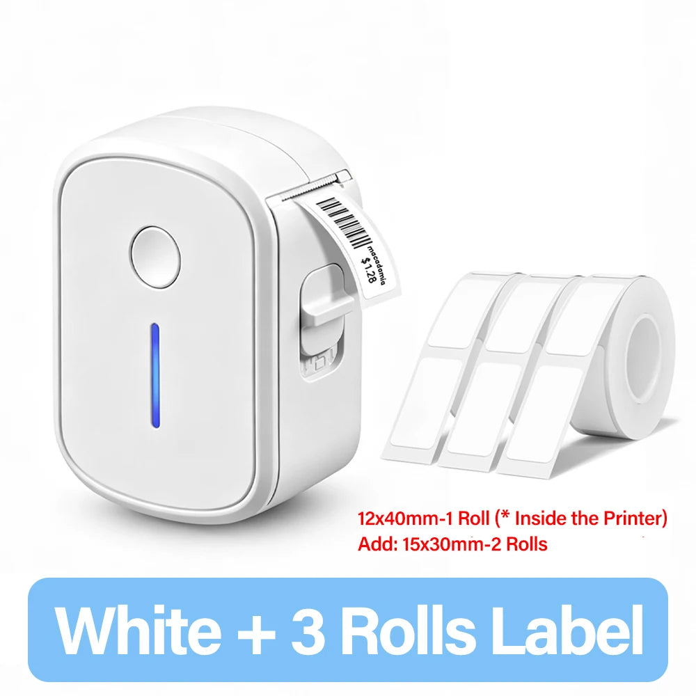Stampante Mini Etichette Termiche Bluetooth Portatile, 15 mm, 16 ppm