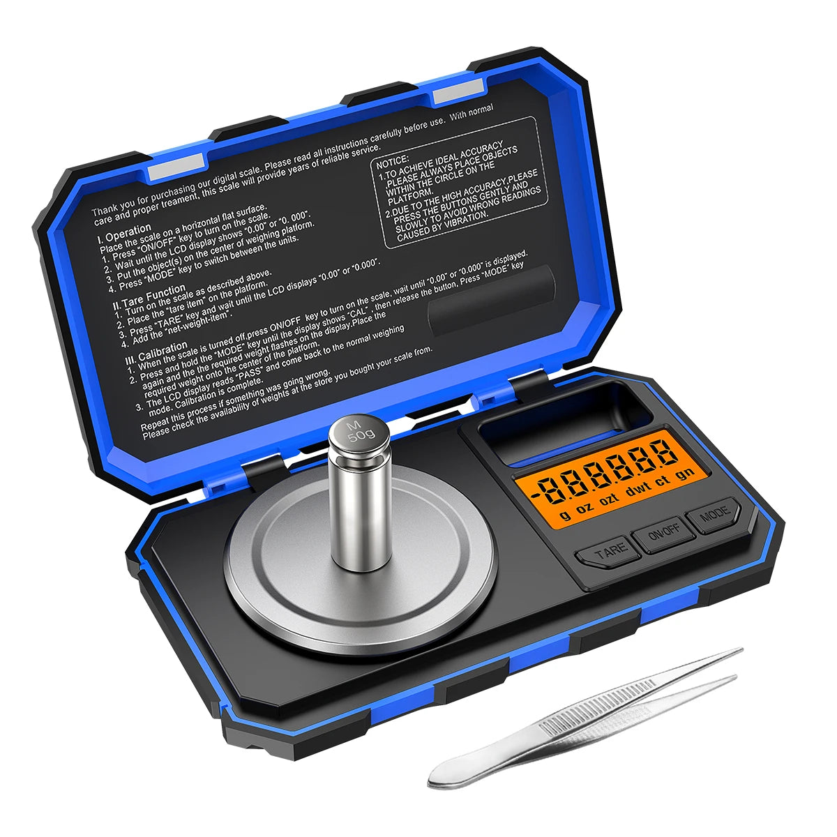 Bilancia digitale mini da 50 g, precisione 0,001 g, scala portatile per…