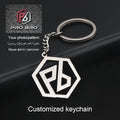 Personalized Logo Keychain, Wholesale Custom Company Logo Pendant, Stainless Steel Material Custom Metal Badge Keyring, Pendant