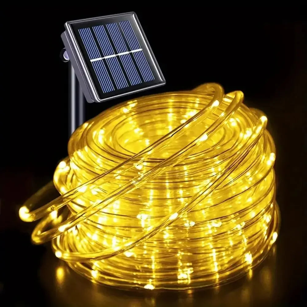 Filo LED Solare da Giardino 32 m – Luce Natalizia e Decorazioni per Eventi