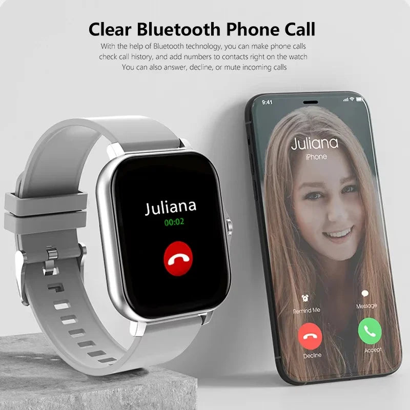Smartwatch sportivo impermeabile 1.8" con monitoraggio salute e chiamate…