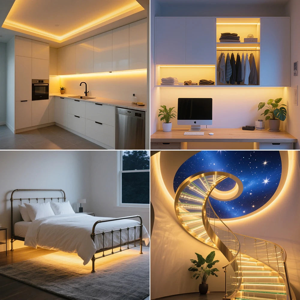 Striscia LED COB dimmerabile 220V, impermeabile, 288 LED/m, 3000‑6500K
