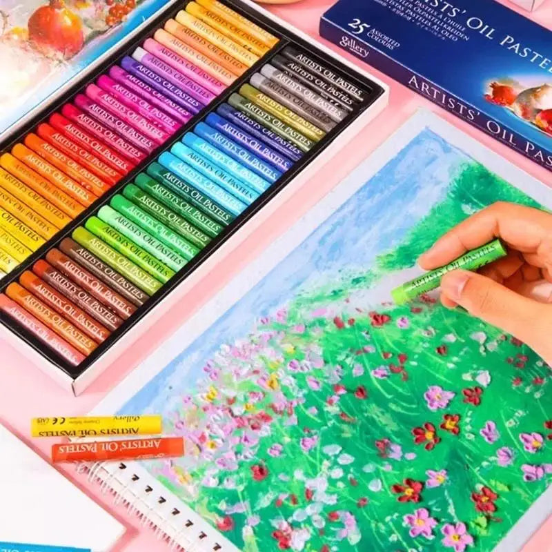 25/50 Colors Oil Pastel Soft Stick Set Children Professional Painting Drawing Graffiti Art Crayons Washable Art Student Supplies