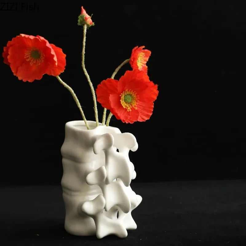 Vertebrate Model Ceramic Vase Flower Arrangement Coffee Cup Milk Mug Pen Holder Hydroponic Vase Water Cup Flower Vases Ornament