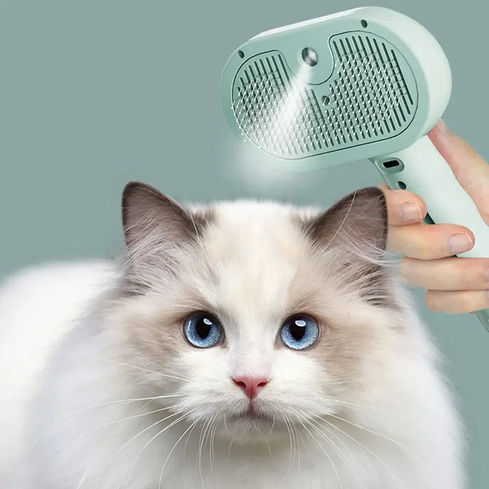 Spazzola a Spruzzo Vapore per Animali – Pettine Dematting e Umidificatore