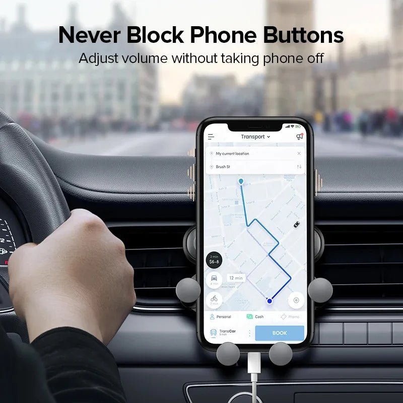 Supporto telefono auto a gravità universale per iPhone 13/12 e Xiaomi