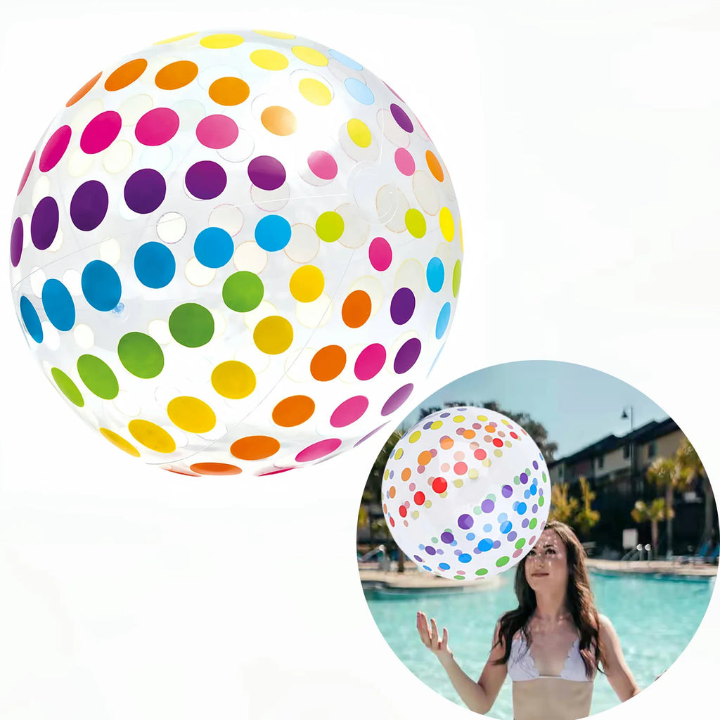 Palla gonfiabile 15,35'' a strisce colorate – spiaggia, piscina e feste