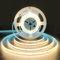 Striscia LED COB 5 m autoadesiva, tagliabile, CRI 90, 12 V/24 V, 3‑8 mm