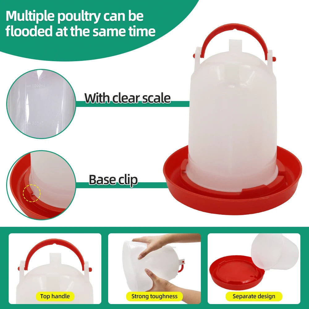 Distributore automatico di cibo e acqua per galline 3L/3kg – contenitore…