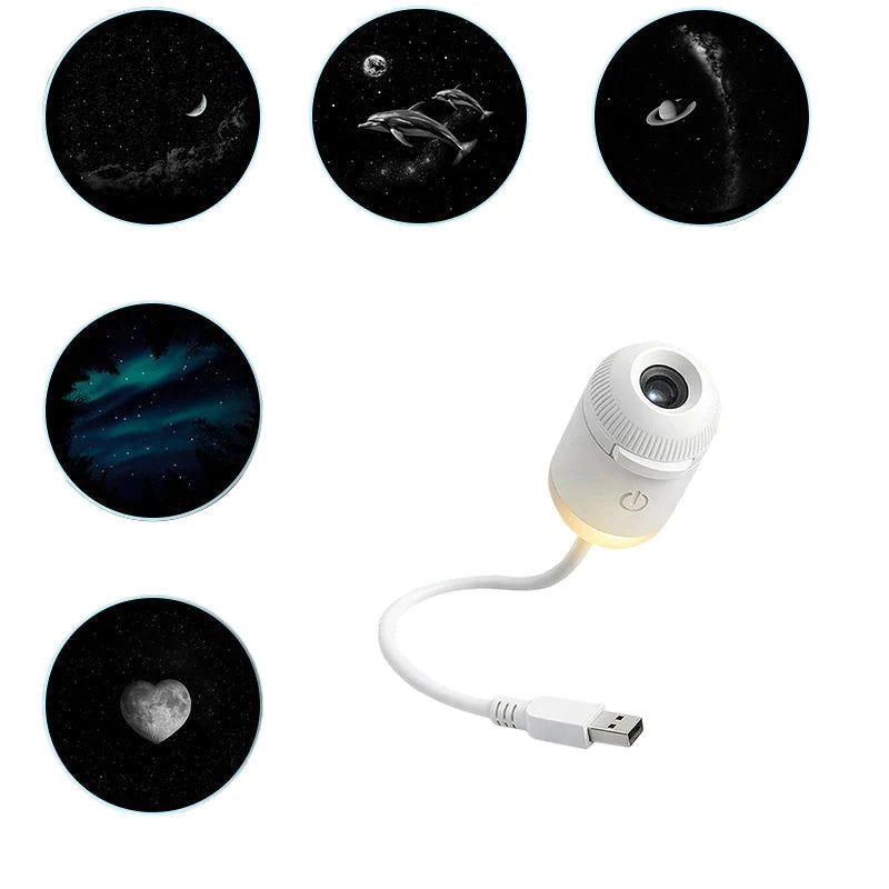 Proiettore Cielo Stellato USB Portatile — Atmosfera Galaxy per Party e Relax