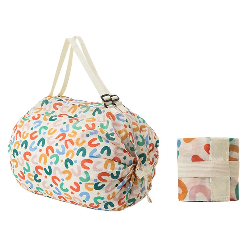 Borsa da Shopping Pieghevole Impermeabile per Viaggi, 48‑64 L, 20 kg
