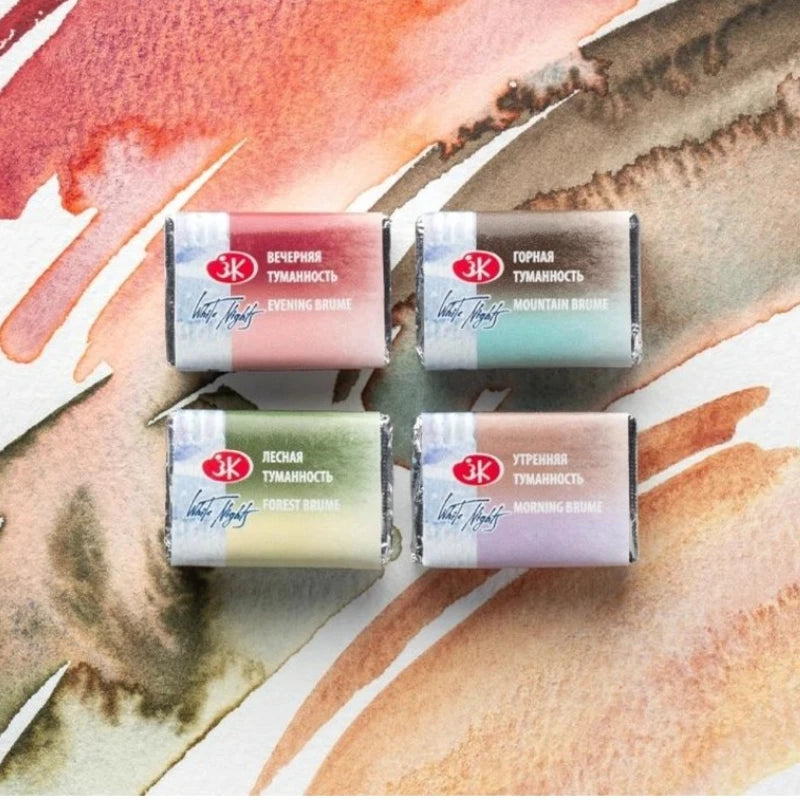 Russian White Nights Limited Edition Granulation Solid Watercolor of Professional Artist Grade Paints Vibrant Lightfast Colors