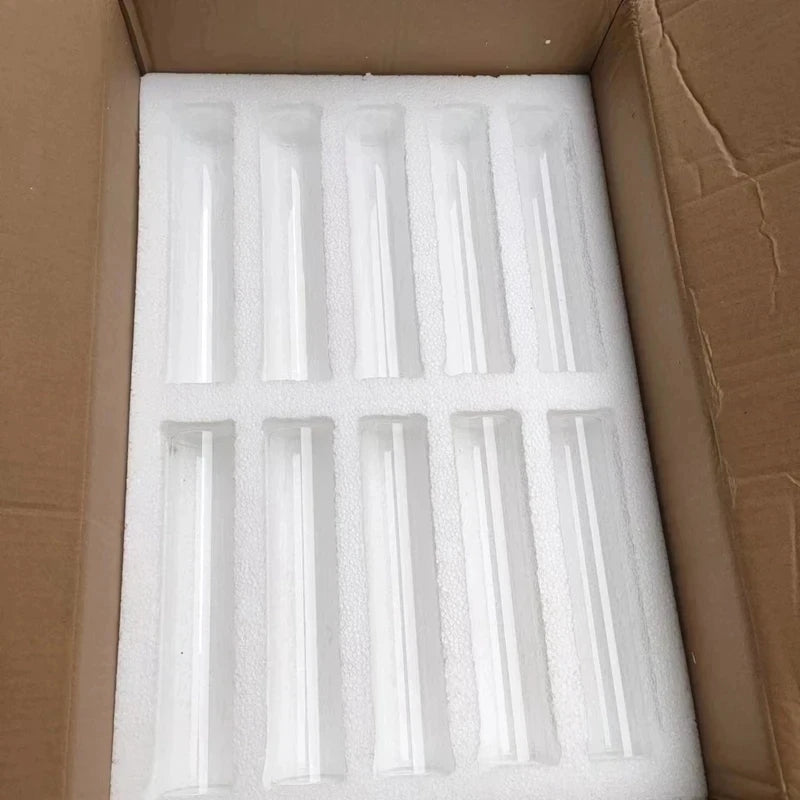 Set da 10 tubi di vetro trasparente 25 cm per porta candele matrimonio