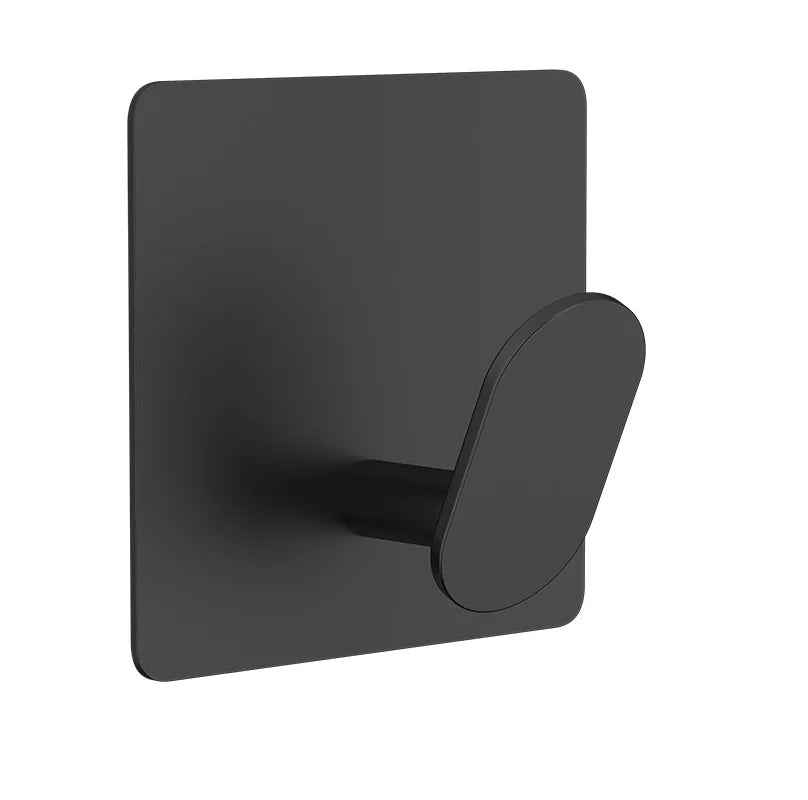 Ganci da bagno in acciaio inox 4 pezzi, supporti adesivi neri