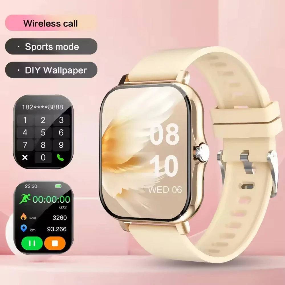Smartwatch sportivo impermeabile 1.8" con monitoraggio salute e chiamate…
