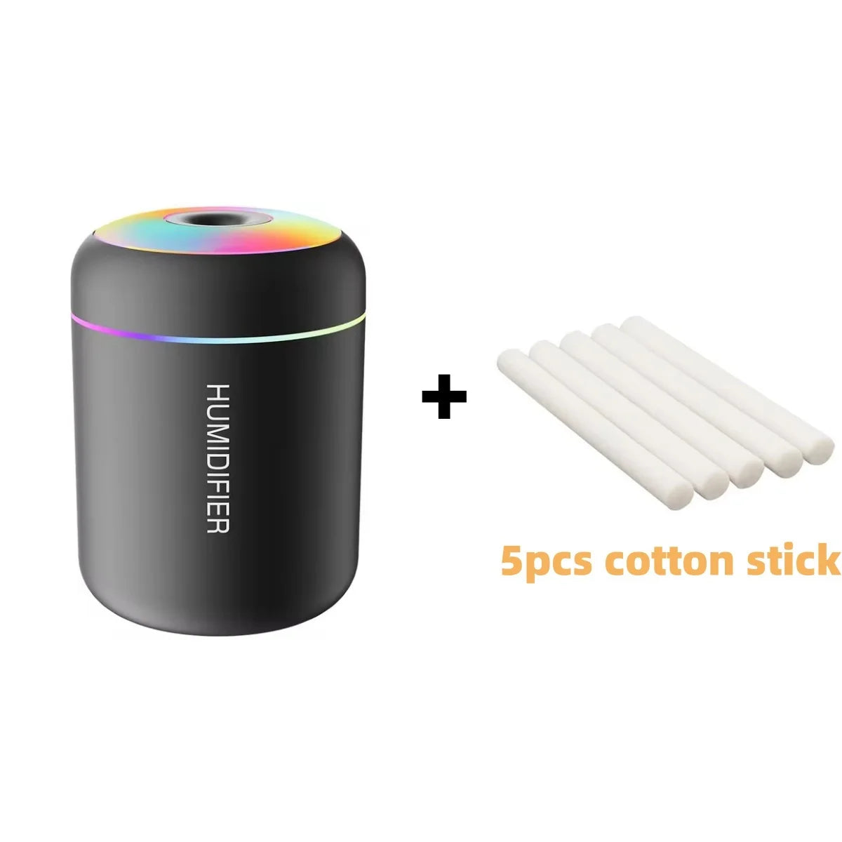 Mini Umidificatore USB 180ml con Diffusore Aromaterapico e Luci LED