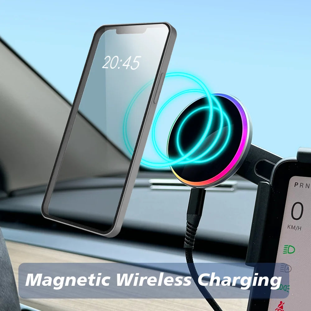 Supporto magnetico per telefono con ricarica wireless 25W Qi2.2 per Tesla