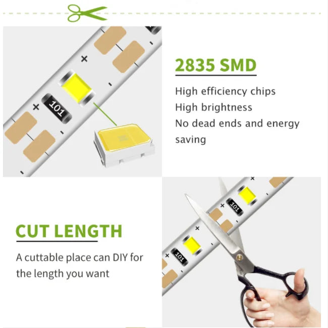 Striscia LED USB 5V 1‑5 m, colori multicolore, impermeabile, 60 LED/m