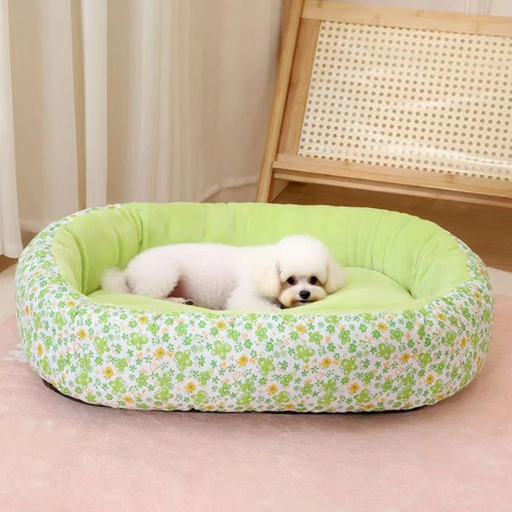 Letto morbido per cani e gatti – Cuccia all‑season in fibra, 4 colori