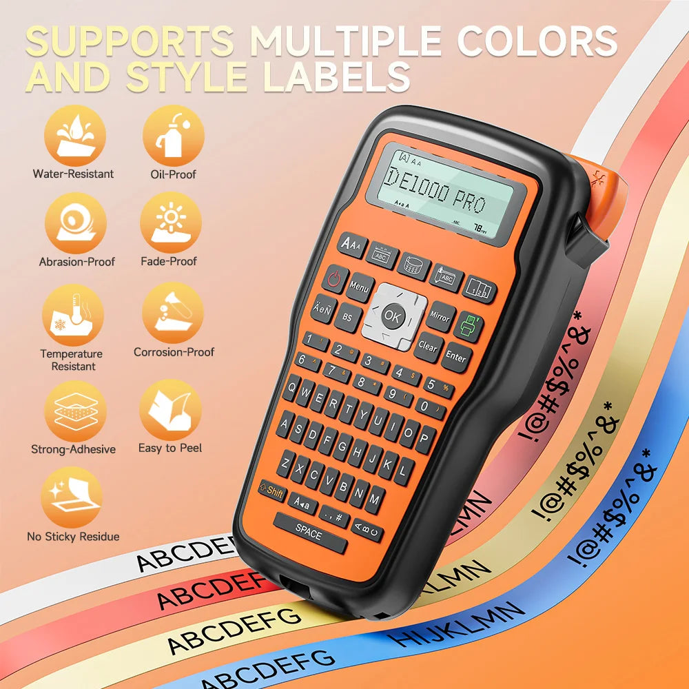 Stampante Etichette Industriale con QWERTY e USB‑C – Supporta Nastro 12 mm
