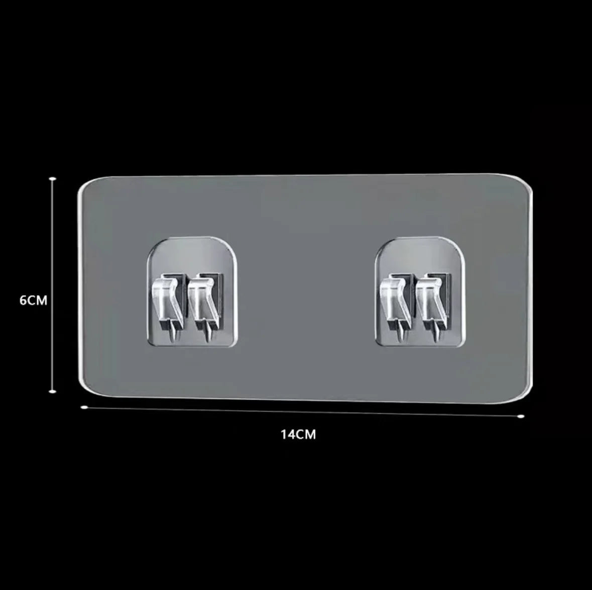 Ganci adesivi trasparenti per casa, set 10‑30‑50, impermeabili, capacità 2 kg