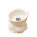 Ciotola in ceramica per gatti e cani, design inclinato antiscivolo