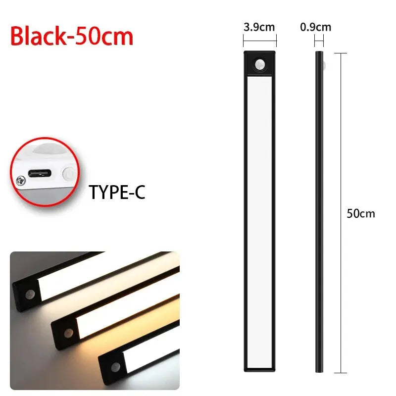 Lampada notturna a LED con sensore di movimento, ricaricabile, per armadi e…
