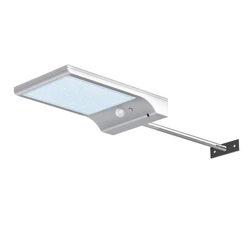 Lampada solare a LED 48x, sensore PIR, dimmerabile, con supporto e telecomando