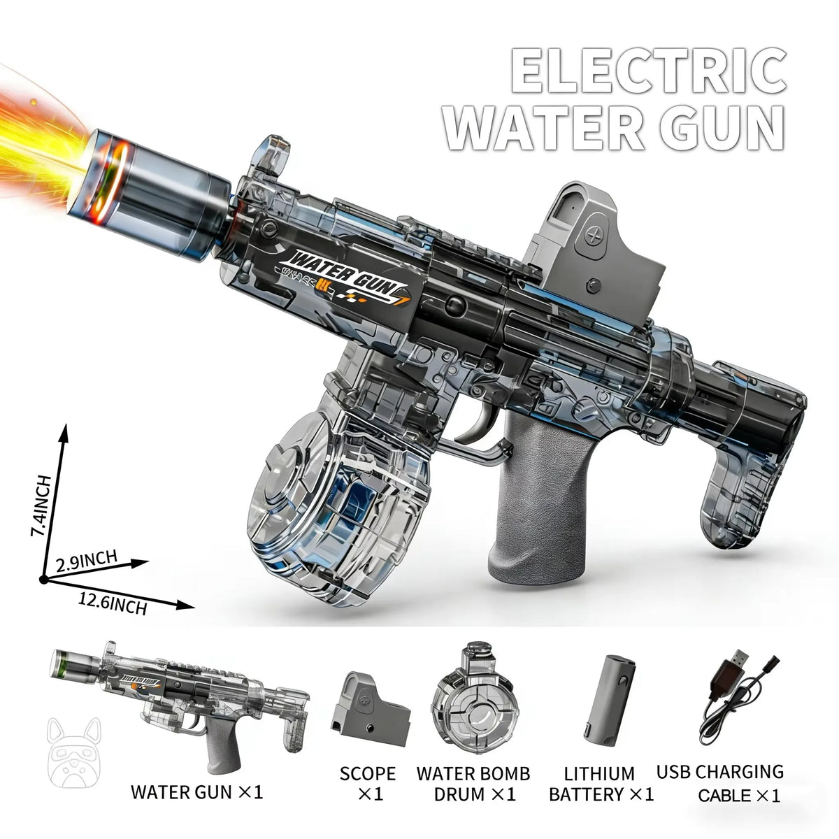 Pistola d'Acqua Elettrica per Adulti – Spruzzo Potente e Ricarica Automatica,…