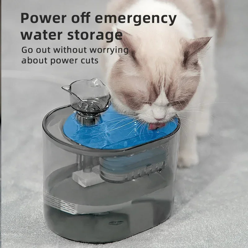 Fontana per Gatti Silenziosa USB 2,2L – Distributore d'Acqua Automatico