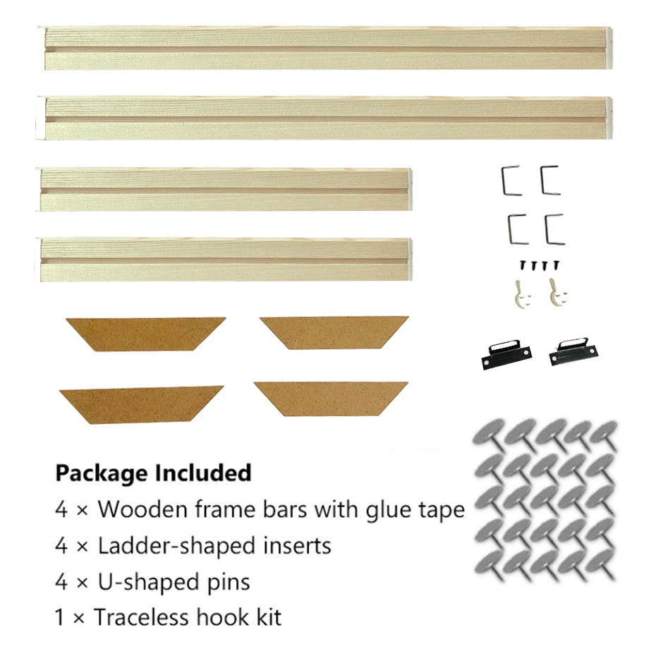 Cornice Moderna in Legno per Canvas, 24 Misure