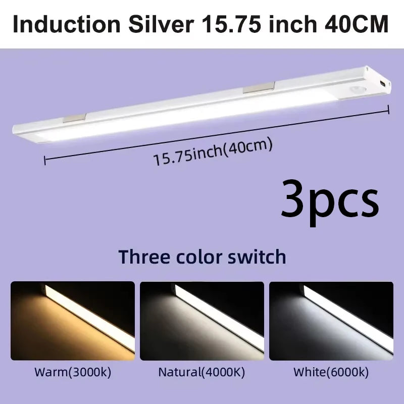 Lampada LED con Sensore di Movimento, Ricaricabile e Dimmabile, 3 Colorazioni