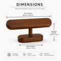 QA Premium Wooden Watch Display Stand Organizer, Solid Wood Wristwatch Holder Rack for Men and Women, Jewelry Storage Showcase