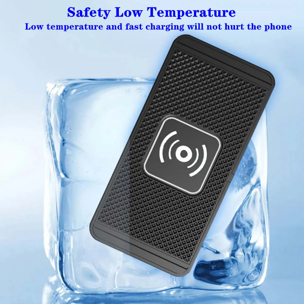 Caricatore wireless auto 15W per iPhone, Samsung, Xiaomi – Pad silicone