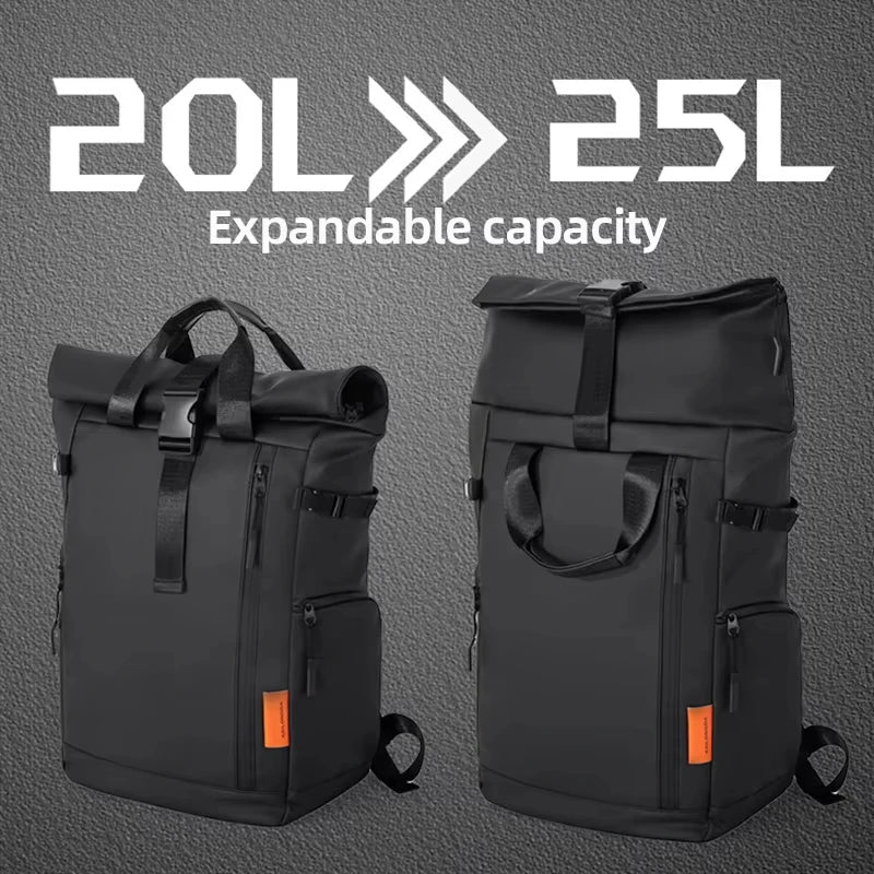 Sac à dos de voyage imperméable 15,6" pour ordinateur portable, 20-25L, polyvalent pour l'école et…