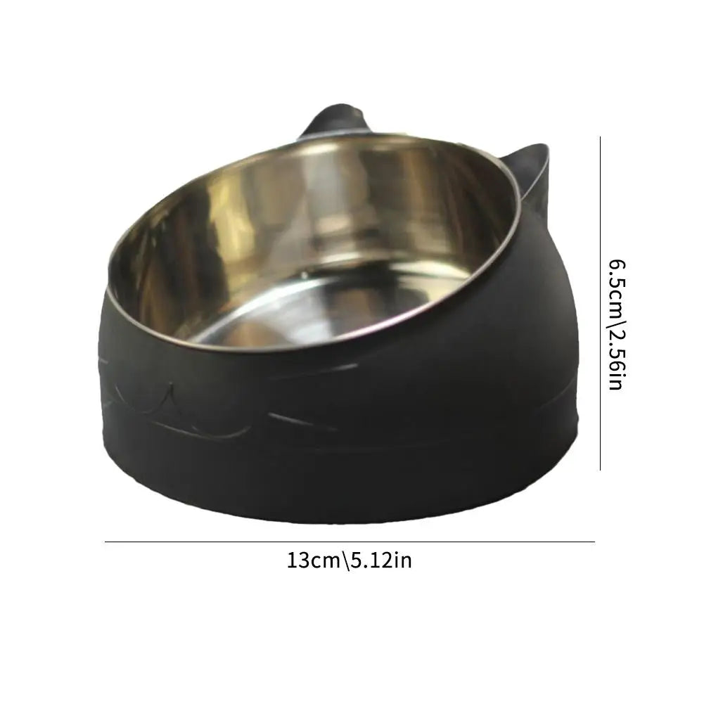 Ciotola per Gatto in Acciaio Inox Inclinata 15°, Base Antiscivolo e Design…