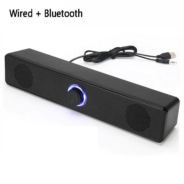 Soundbar Bluetooth 2.0 per PC, TV e Laptop – Audio 3D Surround, 30W PMPO