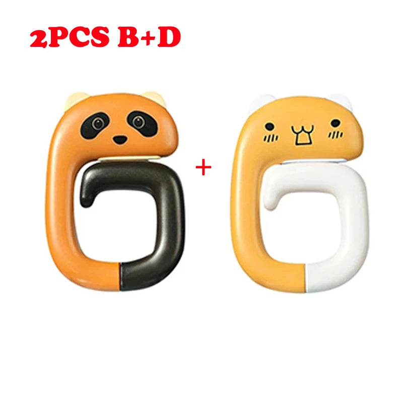 Gancio Portatile per Borsa e Accessori – Animale, Plastica, 4 Colorazioni
