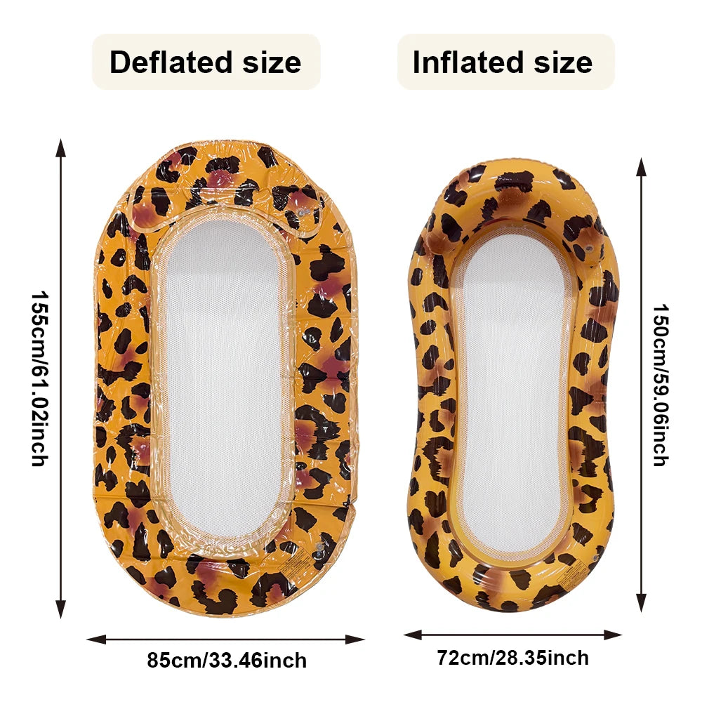 1pc Inflatable Water Floating Lounge Chair for Pool Beach Sea Party Casual Gathering - Single Piece Waterborne Floatation Seat