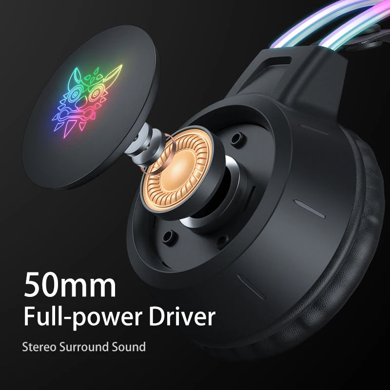 Cuffie Gaming ONIKUMA RGB con Microfono HD, Cablate 3.5mm per PC Xbox PS4 PS5…