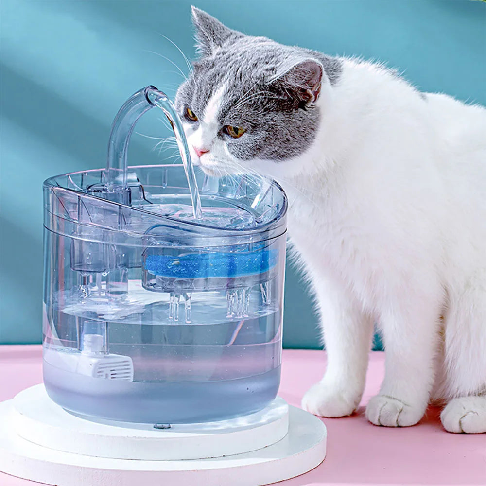 Distributore d'Acqua Automatico per Gatti e Cani – Vasca 2 L Trasparente…