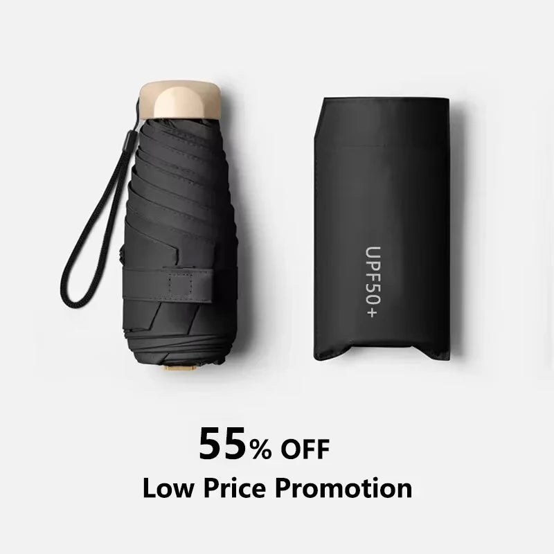Ombrello da tasca pieghevole 55% Off, protezione UV e impermeabile