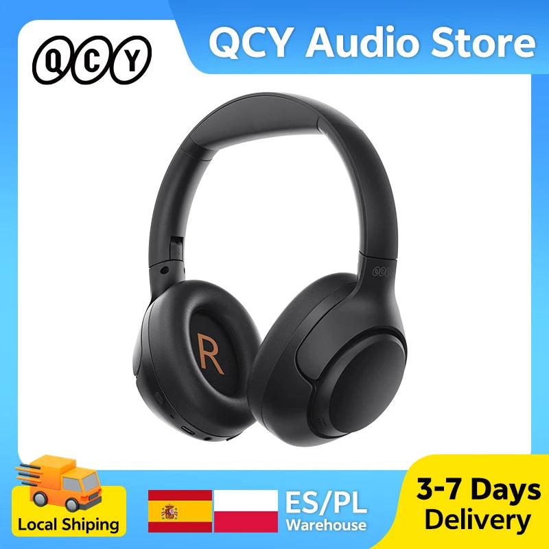 Cuffie wireless con ANC 43 dB, 60 h di autonomia e Bluetooth 5.4