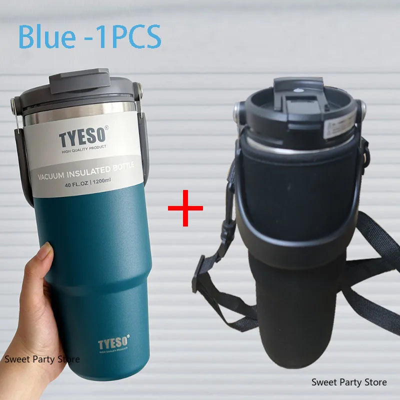 Thermos in acciaio inox 600‑1200 ml con doppio isolamento e tappo multifunzione