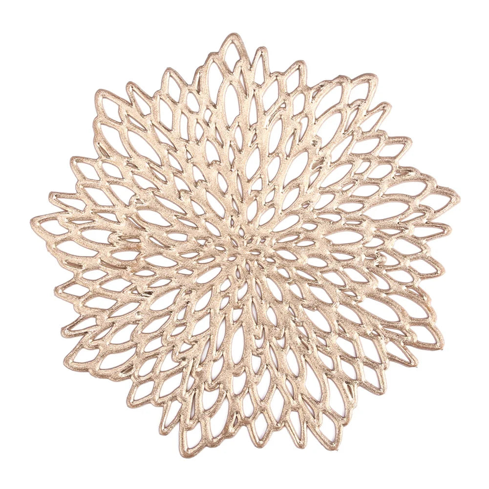 vinyl hollow-out coaster – irregular flower design for kitchen, wedding, holiday decor