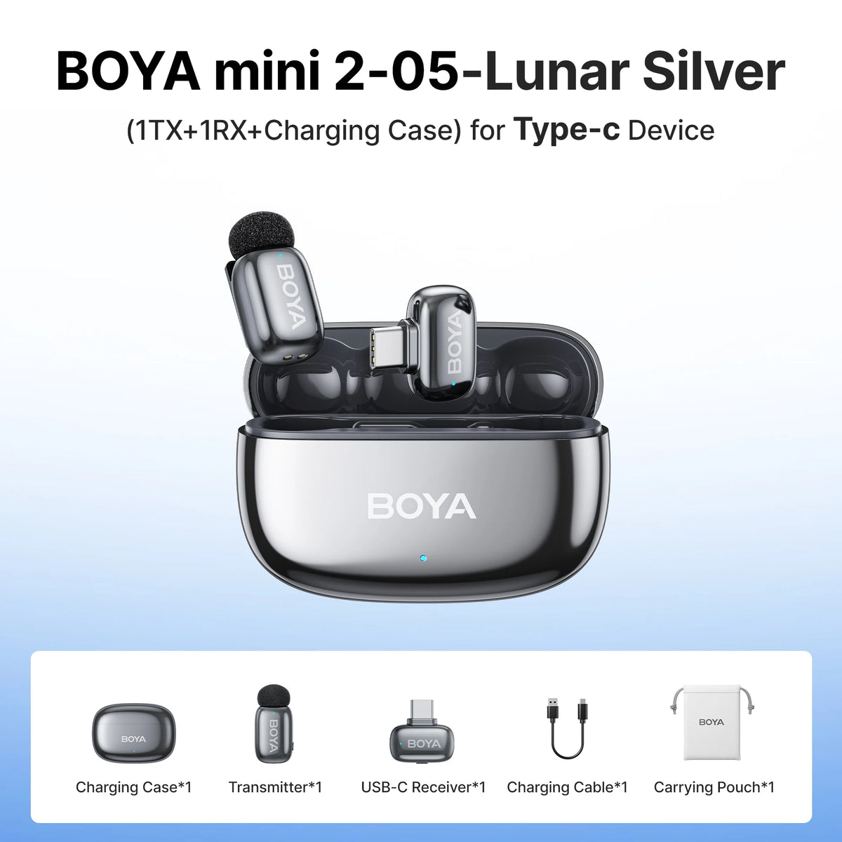 Microfono Lavalier Wireless Mini – Riduzione Rumore AI, iPhone e Android
