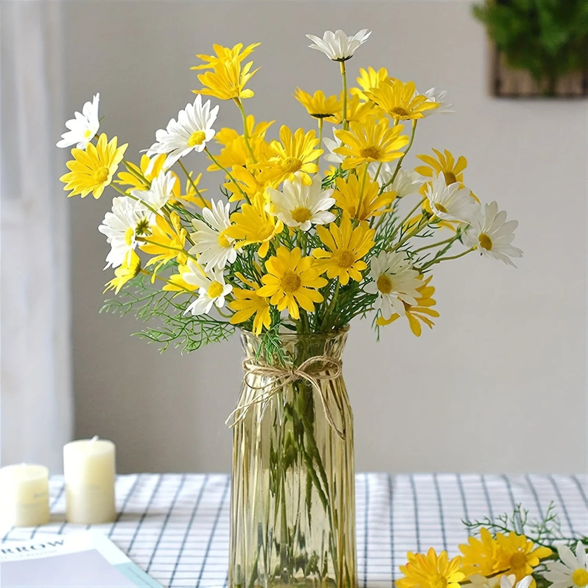 Bouquet di margherite artificiali 50 cm – 1/2/3 pezzi per decorazioni casa e…