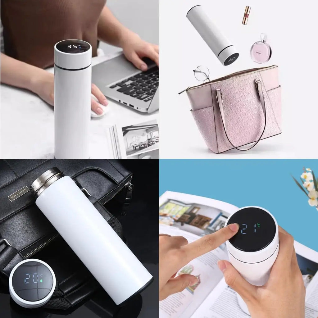 Thermos da 500 ml con display temperatura, acciaio inox, doppia parete, 24 h…