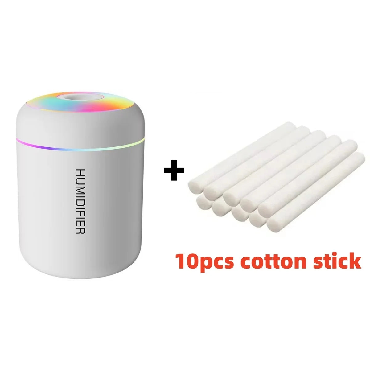 Mini Umidificatore USB 180ml con Diffusore Aromaterapico e Luci LED